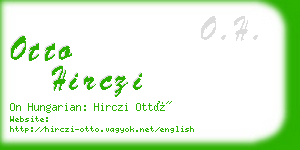 otto hirczi business card